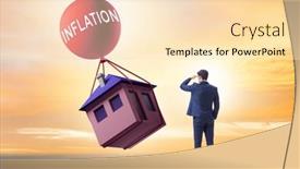  Presentation with inflation - Slide deck having concept-of-housing-prices-inflation background and a lemonade colored foreground