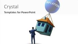 Presentation with inflation - Presentation having concept-of-housing-prices-inflation background and a white colored foreground