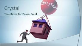  Presentation with inflation - PPT layouts with concept-of-housing-prices-inflation background and a sky blue colored foreground