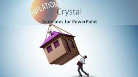  Presentation with inflation - Theme having concept-of-housing-prices-inflation background and a sky blue colored foreground