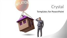  Presentation with inflation - Presentation with concept-of-housing-prices-inflation background and a white colored foreground