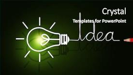  Presentation with light bulb - Colorful presentation theme enhanced with concept of idea with light backdrop and a  colored foreground