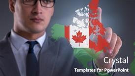  Presentation with immigration - Beautiful PPT theme featuring concept-of-immigration-to-canada backdrop and a dark gray colored foreground