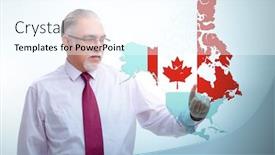  Presentation with immigration - Cool new PPT theme with concept-of-immigration-to-canada backdrop and a cool aqua colored foreground