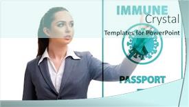  Presentation with immunity - Cool new PPT layouts with concept-of-immunity-passport-pressing backdrop and a cool aqua colored foreground