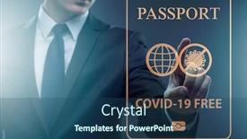  Presentation with immunity - PPT theme consisting of concept-of-immunity-passport-pressing background and a ocean colored foreground