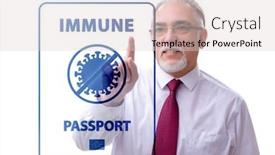  Presentation with immunity - Colorful slide deck enhanced with concept-of-immunity-passport-pressing backdrop and a lemonade colored foreground