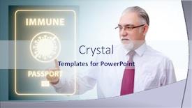  Presentation with immunity - Slide set having concept-of-immunity-passport-pressing background and a sky blue colored foreground