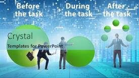  Presentation with training - Slide set consisting of concept-of-importance-of-training background and a light blue colored foreground