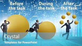  Presentation with training - Presentation theme enhanced with concept-of-importance-of-training background and a teal colored foreground