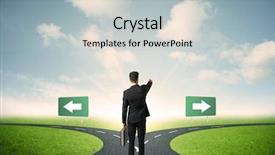  Presentation with important - Cool new slide deck with concept of important choices backdrop and a light gray colored foreground