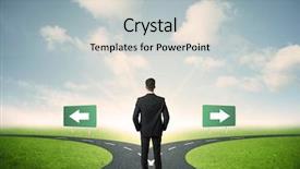  Presentation with important - Beautiful presentation theme featuring concept of important choices backdrop and a light gray colored foreground