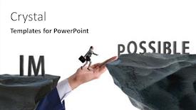  Presentation with possible - Cool new slide set with concept-of-impossible-becoming-possible backdrop and a white colored foreground