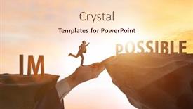  Presentation with possible - Colorful presentation theme enhanced with concept-of-impossible-becoming-possible backdrop and a lemonade colored foreground