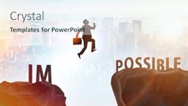  Presentation with possible - Beautiful PPT layouts featuring concept-of-impossible-becoming-possible backdrop and a sky blue colored foreground
