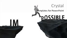  Presentation with possible - Slide deck with concept-of-impossible-becoming-possible background and a white colored foreground