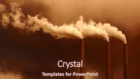  Presentation with industrial waste - Presentation design enhanced with concept of industrial waste polluting background and a wine colored foreground