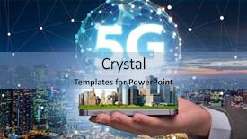  Presentation with mobile technology - Presentation consisting of concept of internet connection technology background and a teal colored foreground