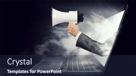  Presentation with internet security - PPT theme with concept of internet security mixed media background and a navy blue colored foreground