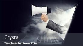  Presentation with internet security - Presentation theme enhanced with concept of internet security mixed media background and a dark gray colored foreground