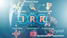  Presentation with concept - Audience pleasing slide deck consisting of concept-of-irr-internal-rate backdrop and a ocean colored foreground