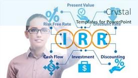  Presentation with internal combustion engines downsizing - Slide deck having concept-of-irr-internal-rate background and a cool aqua colored foreground