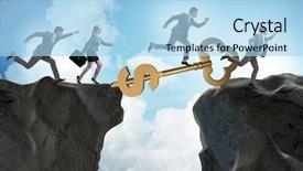  Presentation with prosperity - Slides having concept of key to financial background and a light blue colored foreground