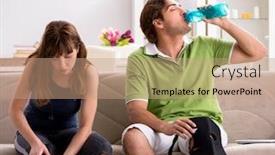  Presentation with sports injury - Beautiful theme featuring concept-of-knee-sports-injury backdrop and a coral colored foreground