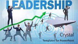  Presentation with concept for problem solving many - Audience pleasing slide deck consisting of concept of leadership with many backdrop and a light blue colored foreground