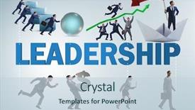  Presentation with leadership - Colorful presentation enhanced with concept of leadership with many backdrop and a sky blue colored foreground