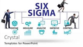  Presentation with lean - Slide set consisting of concept-of-lean-management background and a white colored foreground