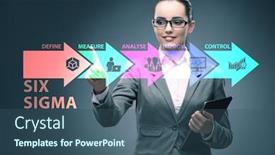  Presentation with lean - Presentation theme having concept-of-lean-management background and a ocean colored foreground