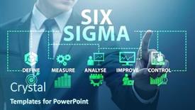  Presentation with lean - Colorful PPT theme enhanced with concept-of-lean-management backdrop and a ocean colored foreground