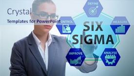  Presentation with lean - Cool new presentation with concept-of-lean-management backdrop and a sky blue colored foreground