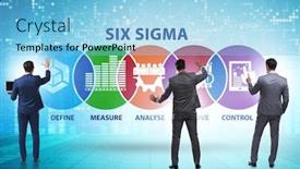  Presentation with lean - Presentation theme featuring concept-of-lean-management background and a light blue colored foreground