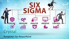  Presentation with lean - Cool new presentation design with concept-of-lean-management backdrop and a arctic colored foreground