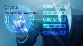  Presentation with lean - Slide set with concept-of-lean-management background and a light blue colored foreground