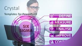  Presentation with lean - Beautiful presentation theme featuring concept-of-lean-management backdrop and a sky blue colored foreground