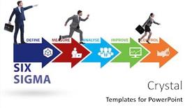  Presentation with lean - Colorful presentation theme enhanced with concept-of-lean-management backdrop and a white colored foreground