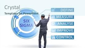  Presentation with lean - Presentation theme featuring concept-of-lean-management background and a cool aqua colored foreground