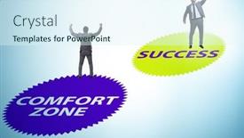  Presentation with zone - Presentation theme enhanced with concept-of-leaving-the-comfort background and a sky blue colored foreground