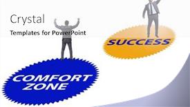  Presentation with zone - Slide deck having concept-of-leaving-the-comfort background and a white colored foreground