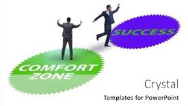  Presentation with zone - PPT theme featuring concept-of-leaving-the-comfort background and a white colored foreground