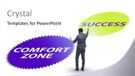  Presentation with zone - PPT theme having concept-of-leaving-the-comfort background and a white colored foreground