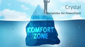  Presentation with zone - Presentation design enhanced with concept-of-leaving-zone background and a cool aqua colored foreground