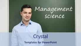  Presentation with classroom management - Audience pleasing theme consisting of concept of management science young backdrop and a light blue colored foreground