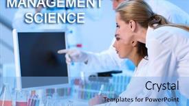  Presentation with pharmacy management people - Presentation theme enhanced with concept of management science young background and a light blue colored foreground