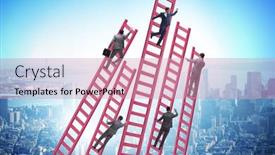  Presentation with different - PPT layouts featuring concept-of-many-different-careers background and a coral colored foreground