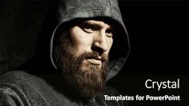  Presentation with black man - PPT theme featuring concept-of-masculinity-and-physical background and a black colored foreground