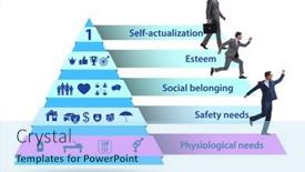  Presentation with concept - Slide set with concept-of-maslow-hierarchy background and a light blue colored foreground